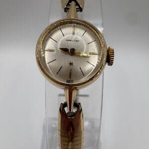 Vintage Hamilton Ladies Cocktail Watch - 10K Gold Filled - For Parts/Repair